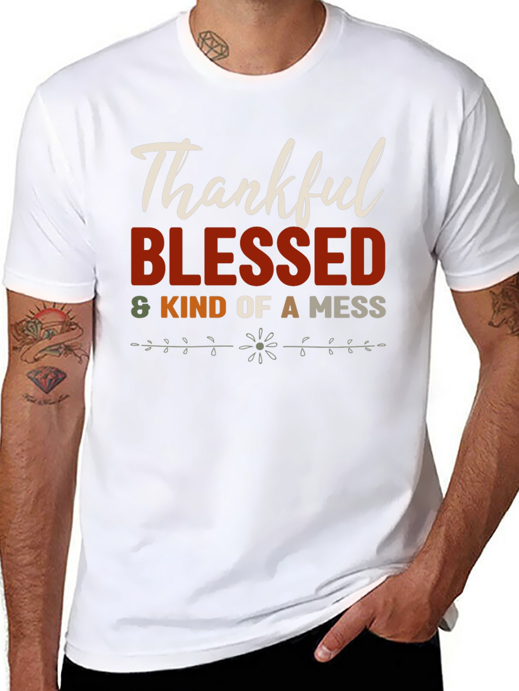 Thankful Blessed & Kind of a Mess T-Shirt
