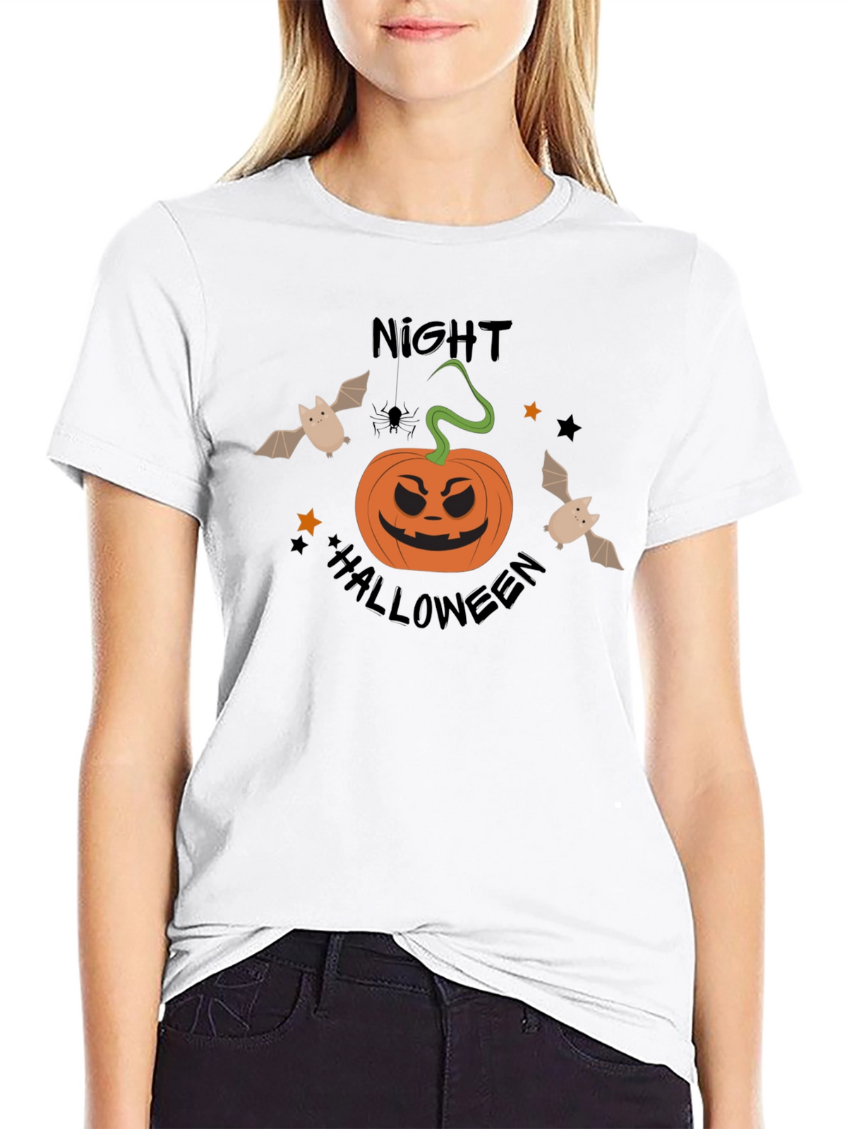 Halloween Night Graphic T-Shirt - Spooky Season Tee