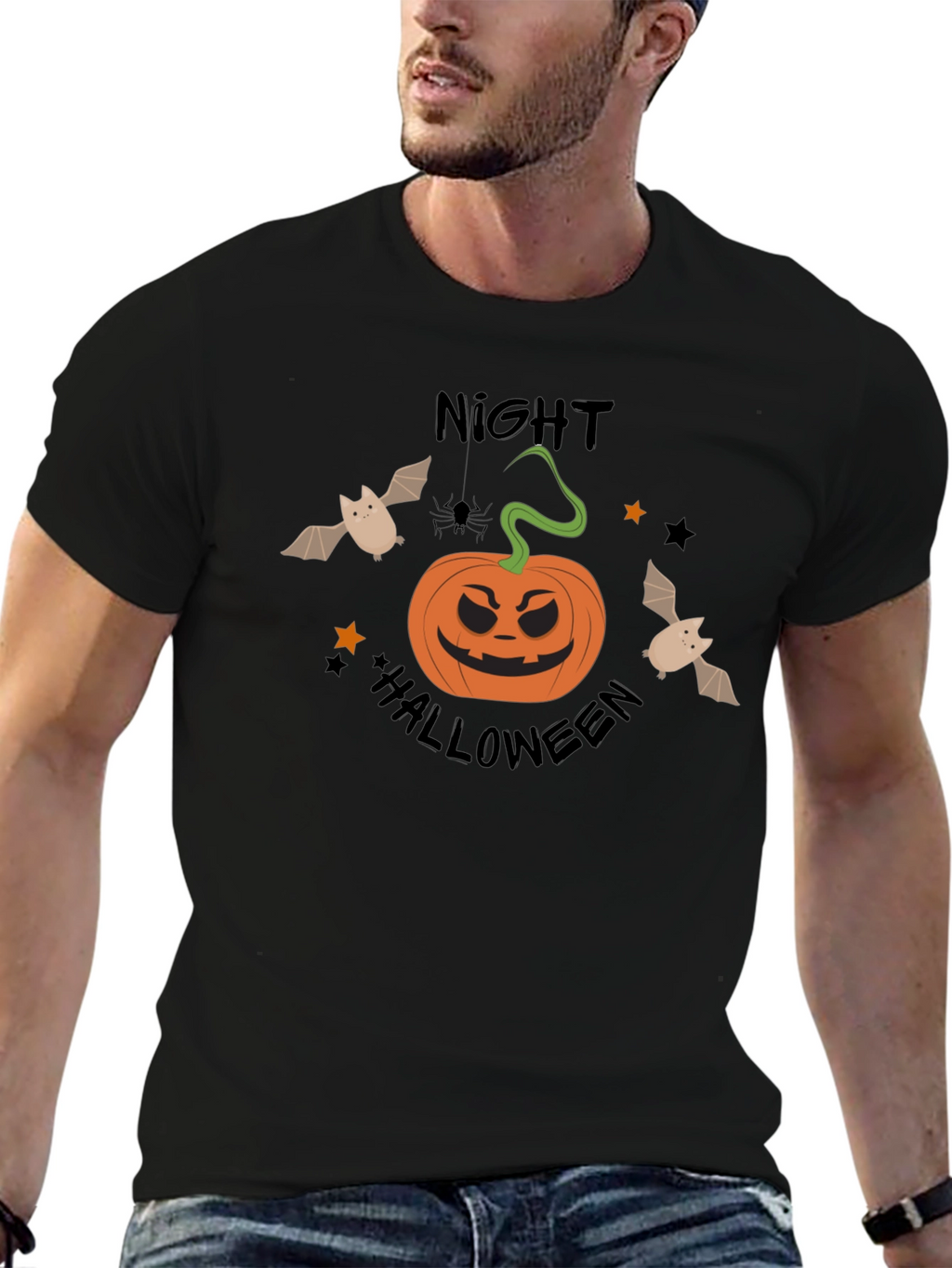 Halloween Night Graphic T-Shirt - Spooky Season Tee