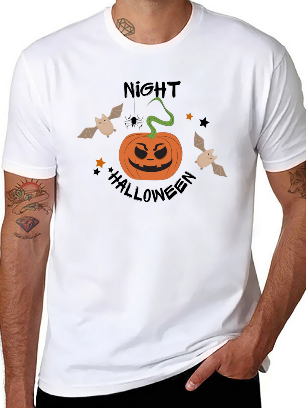Halloween Night Graphic T-Shirt - Spooky Season Tee
