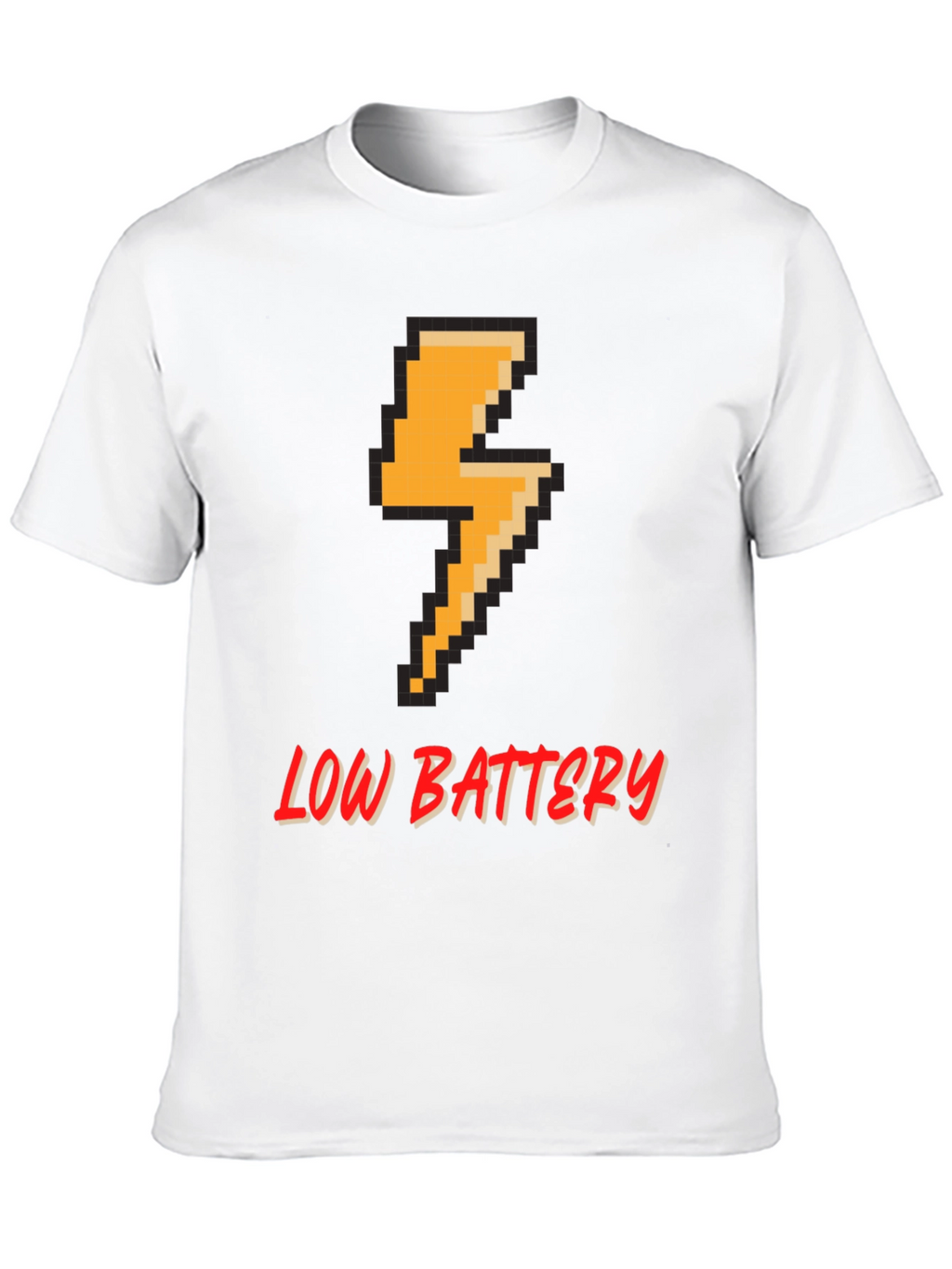 Pixel Low Battery T-Shirt - Gamer Style Tee