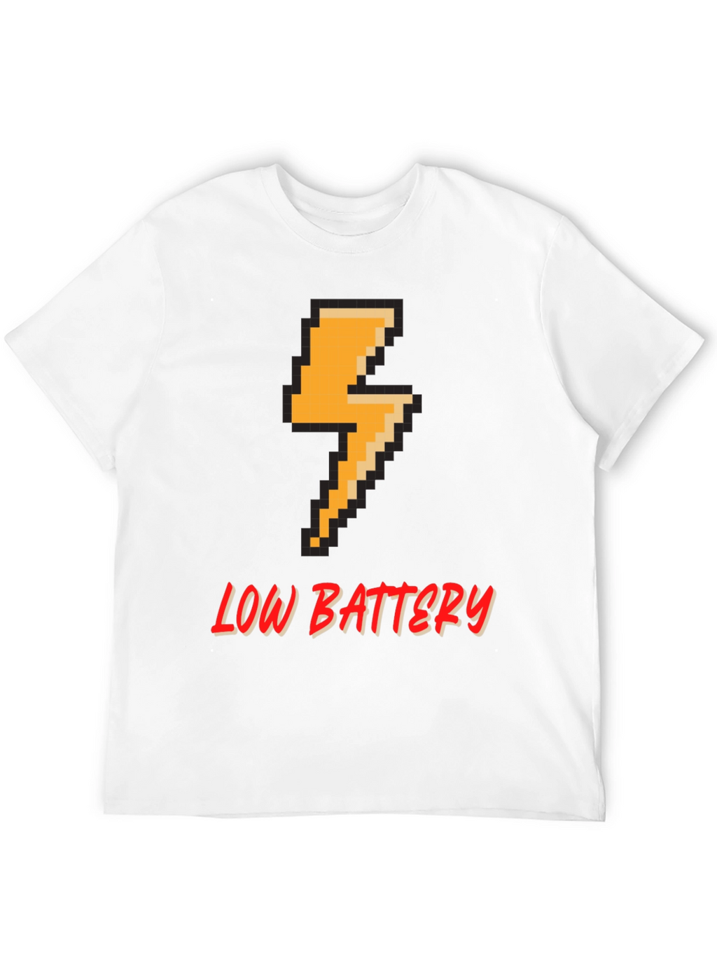 Pixel Low Battery T-Shirt - Gamer Style Tee
