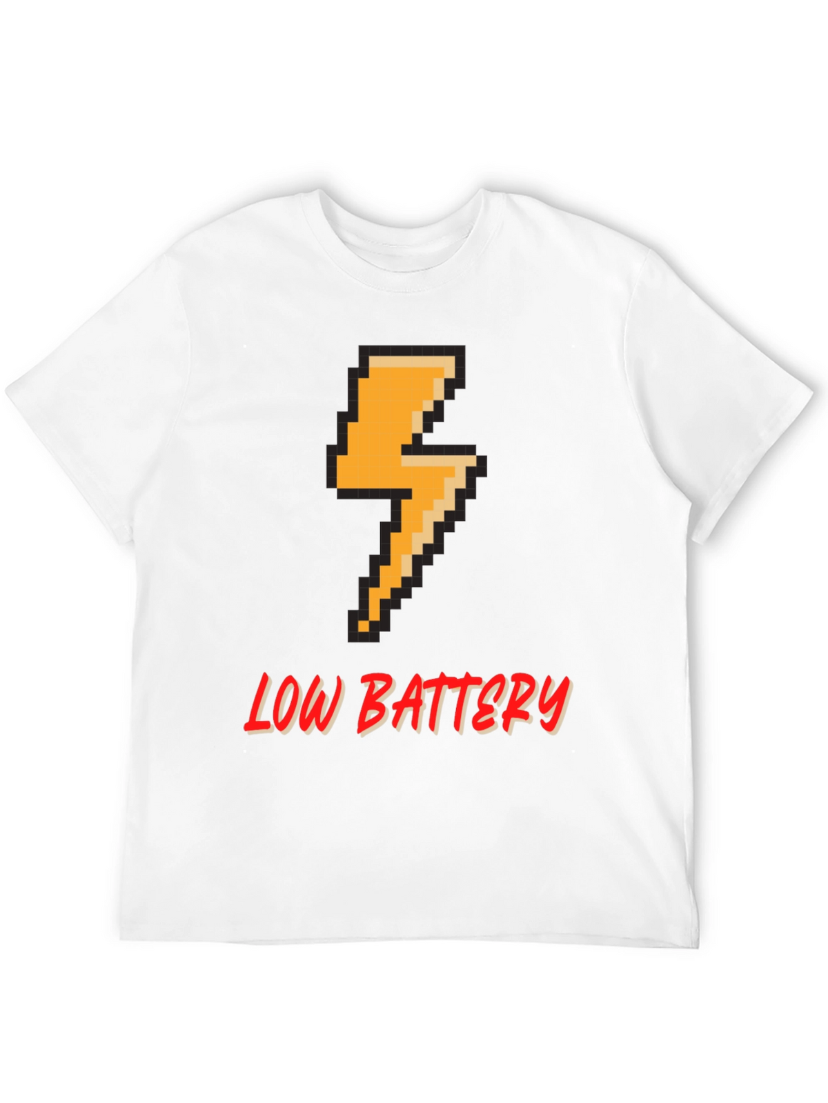 Pixel Low Battery T-Shirt - Gamer Style Tee