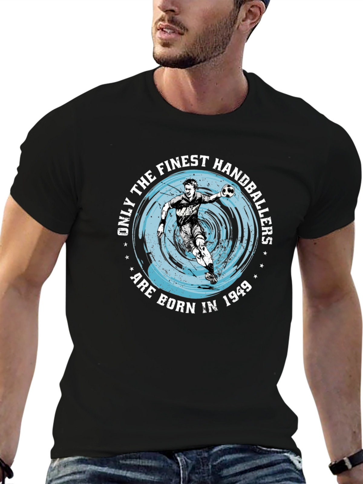 Finest Handballers Born in 1949 Black T-Shirt