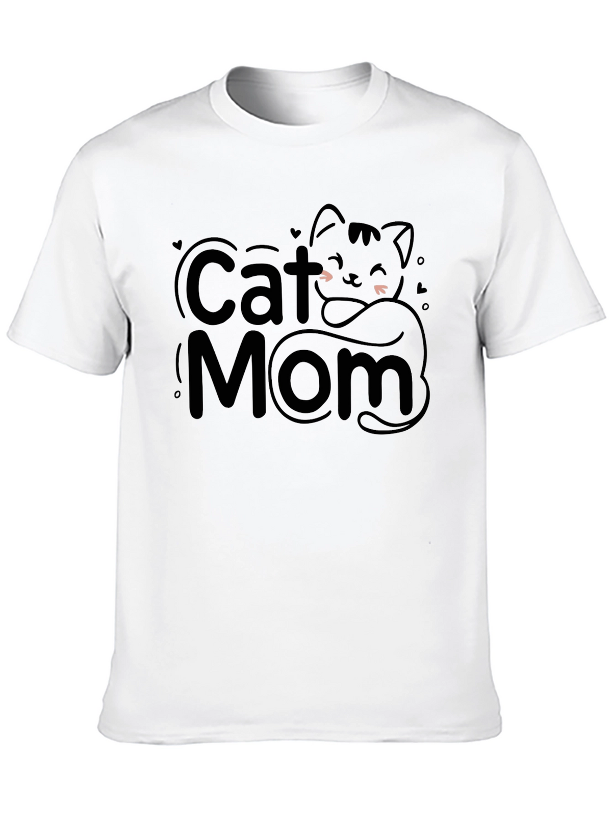 Cat Mom Black Graphic Tee