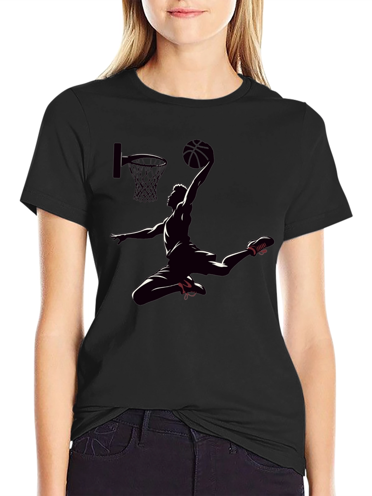 Basketball Dunk Graphic T-Shirt
