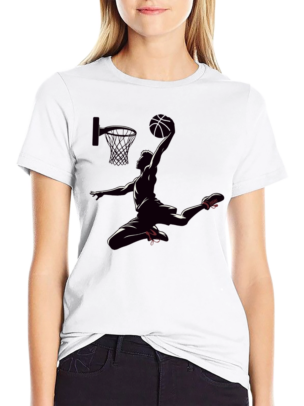 Basketball Dunk Graphic T-Shirt