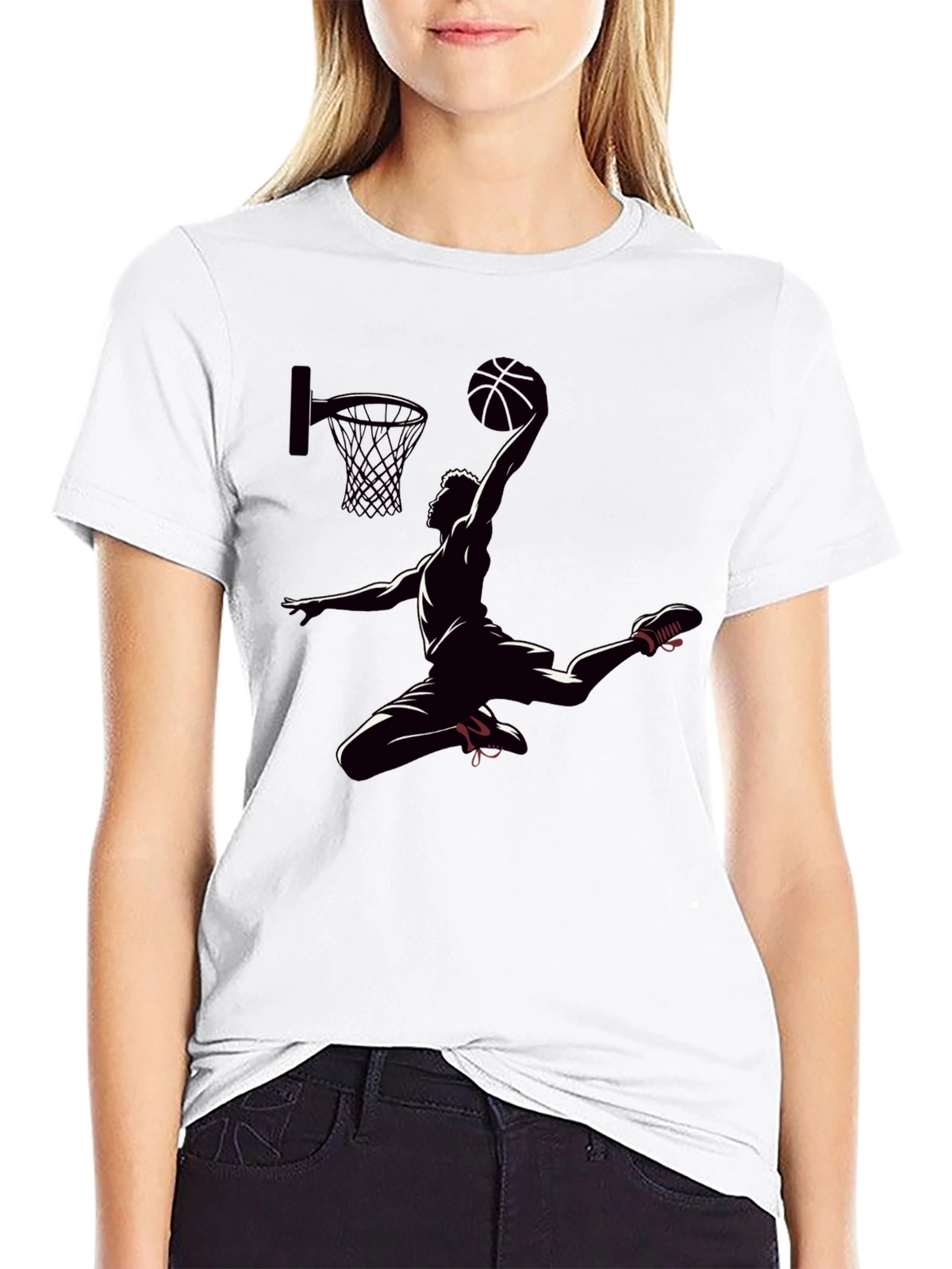 Basketball Dunk Graphic T-Shirt