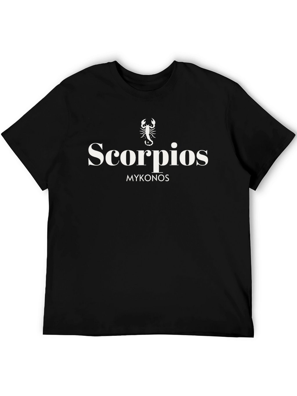 Scorpios Mykonos Black Graphic Tee