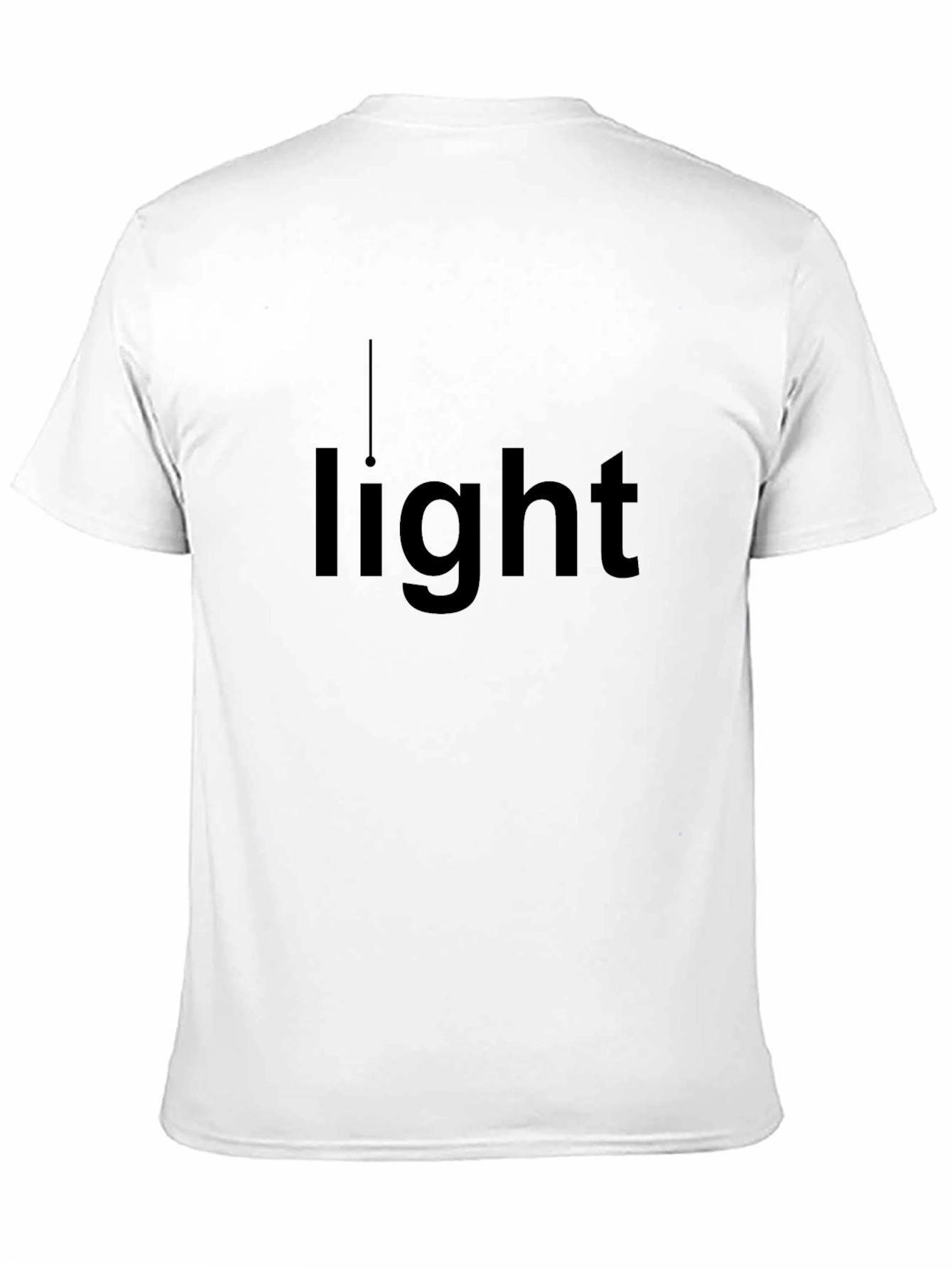 Mens Black Light Graphic Tee - Casual Comfort