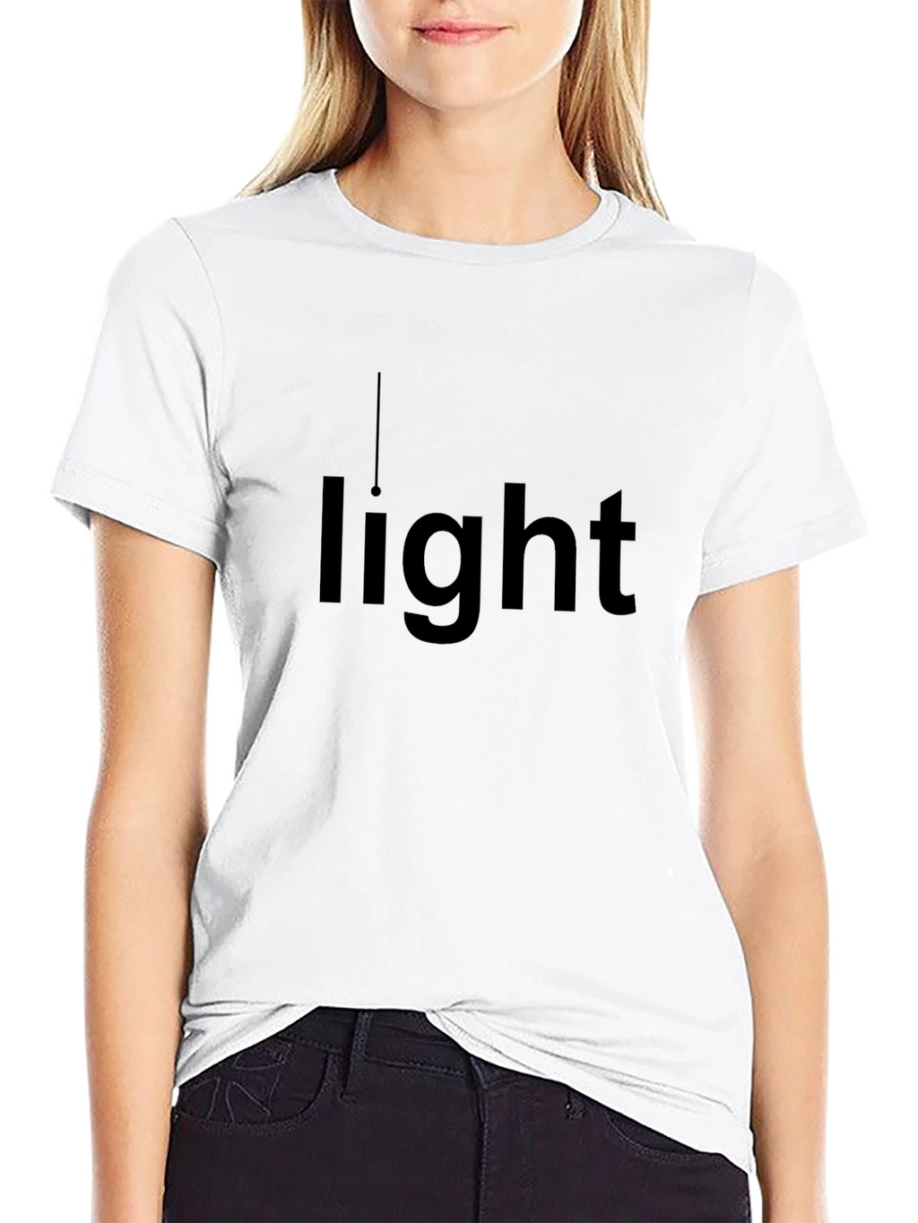 Mens Black Light Graphic Tee - Casual Comfort