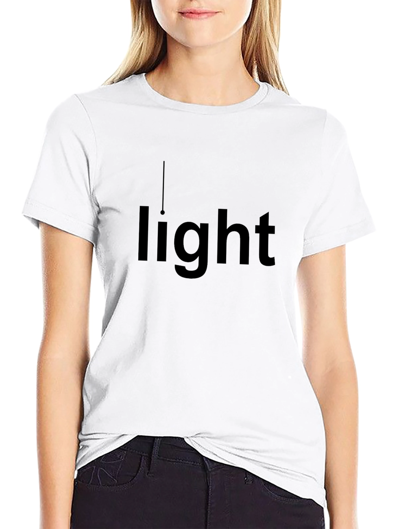 Mens Black Light Graphic Tee - Casual Comfort