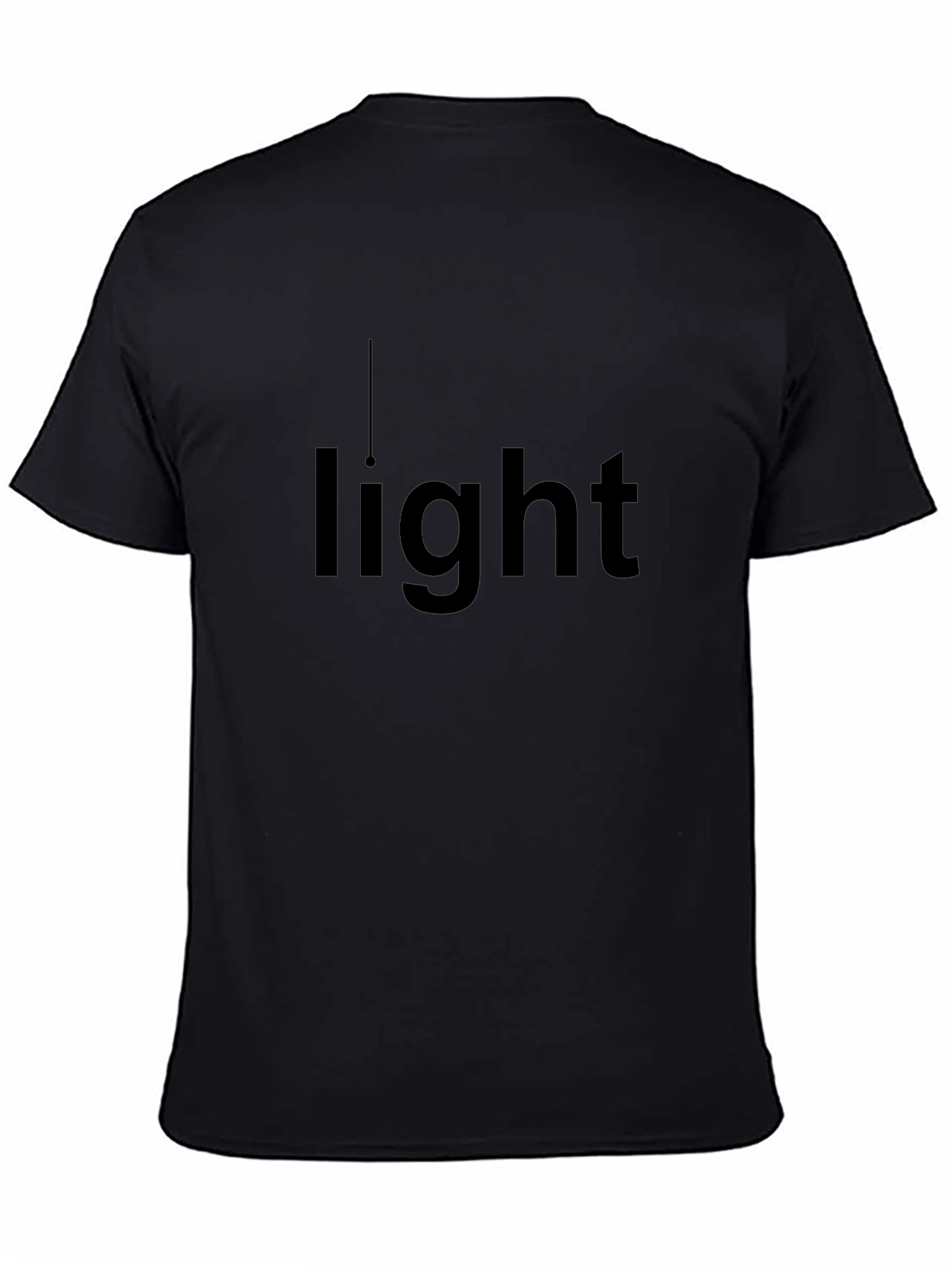 Mens Black Light Graphic Tee - Casual Comfort