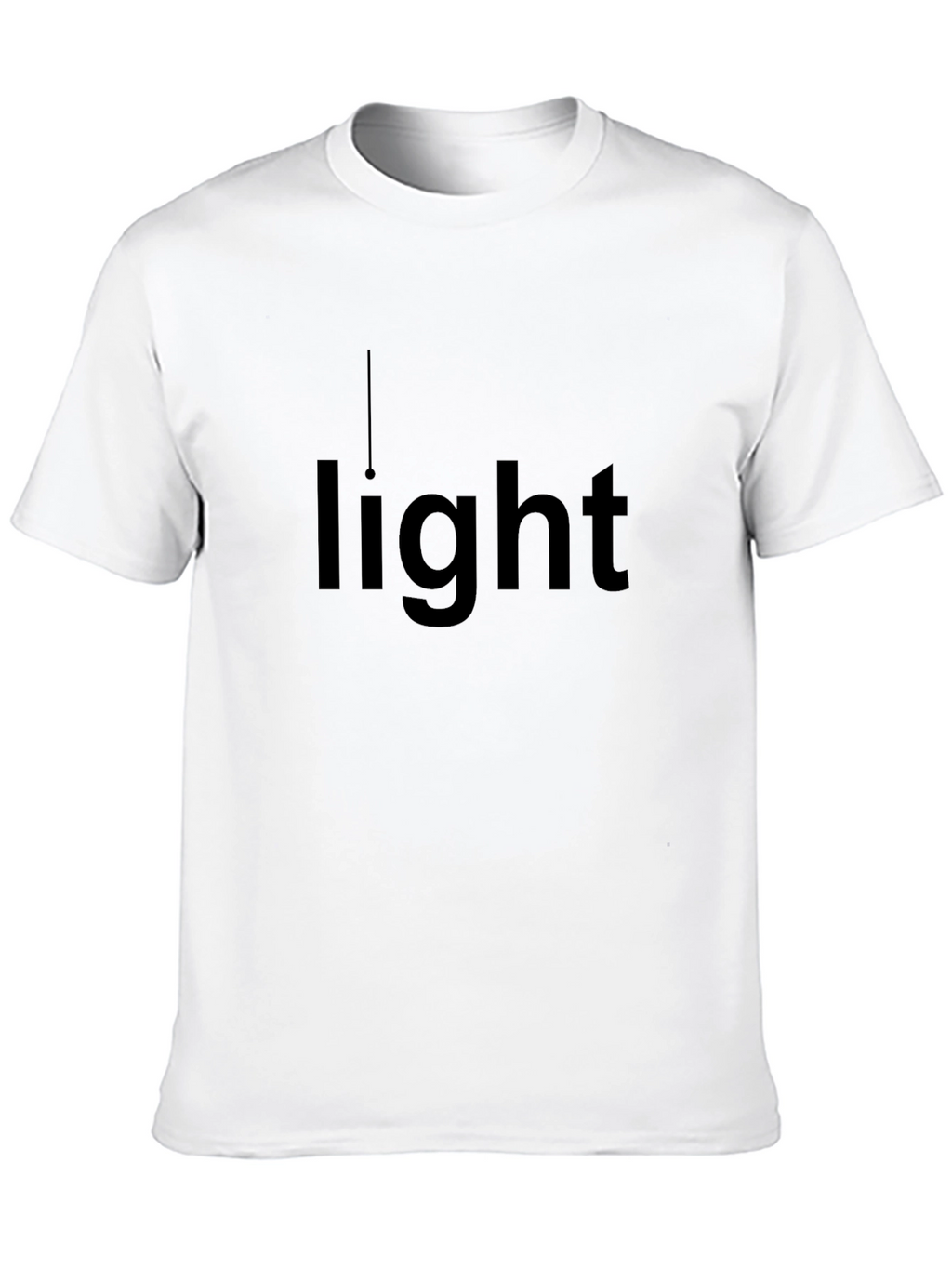Mens Black Light Graphic Tee - Casual Comfort