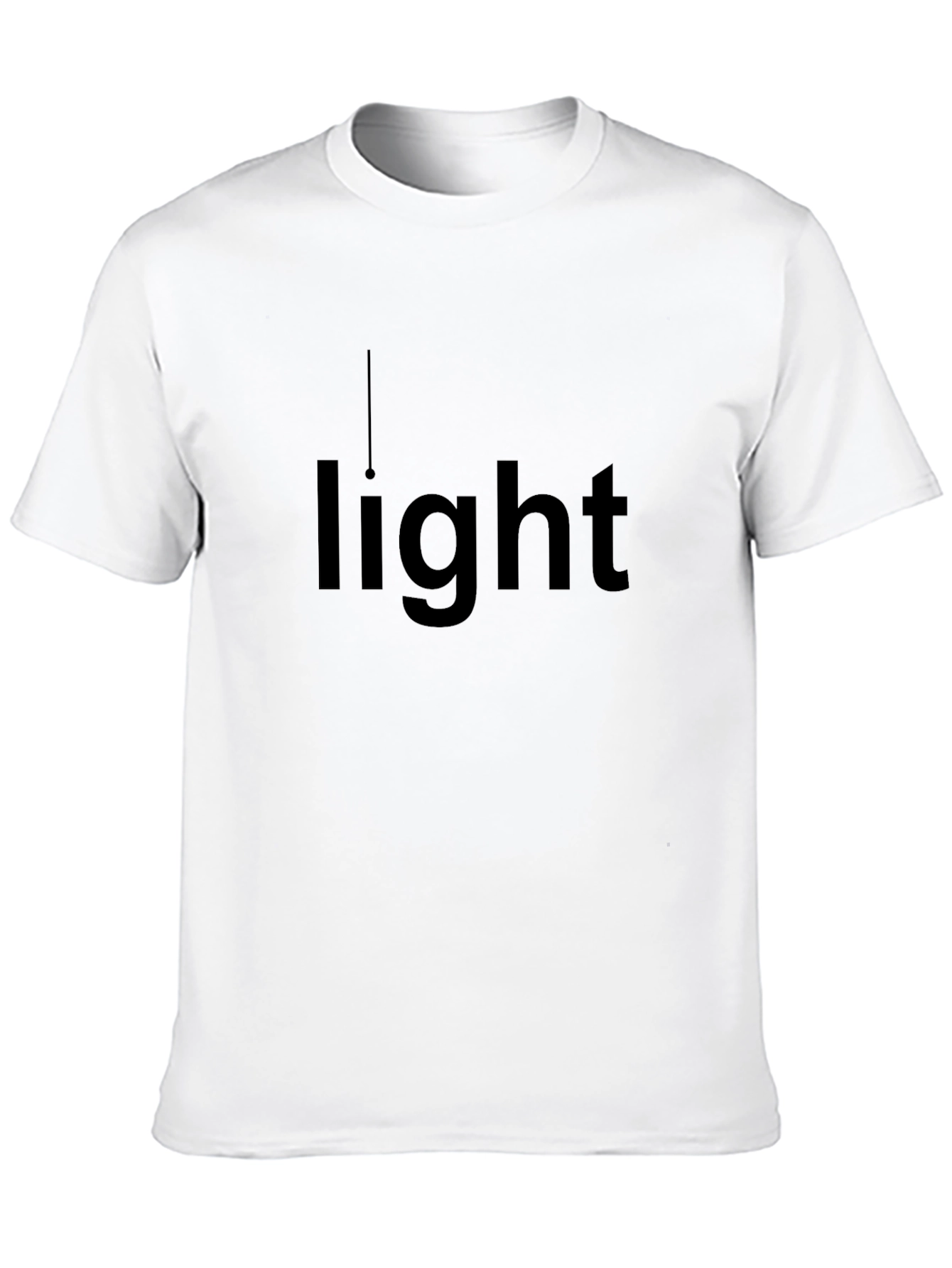 Mens Black Light Graphic Tee - Casual Comfort