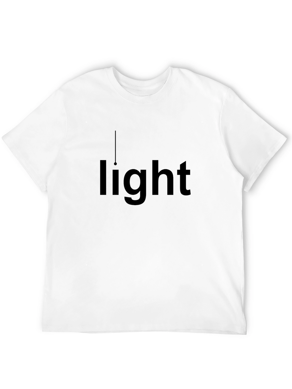 Mens Black Light Graphic Tee - Casual Comfort