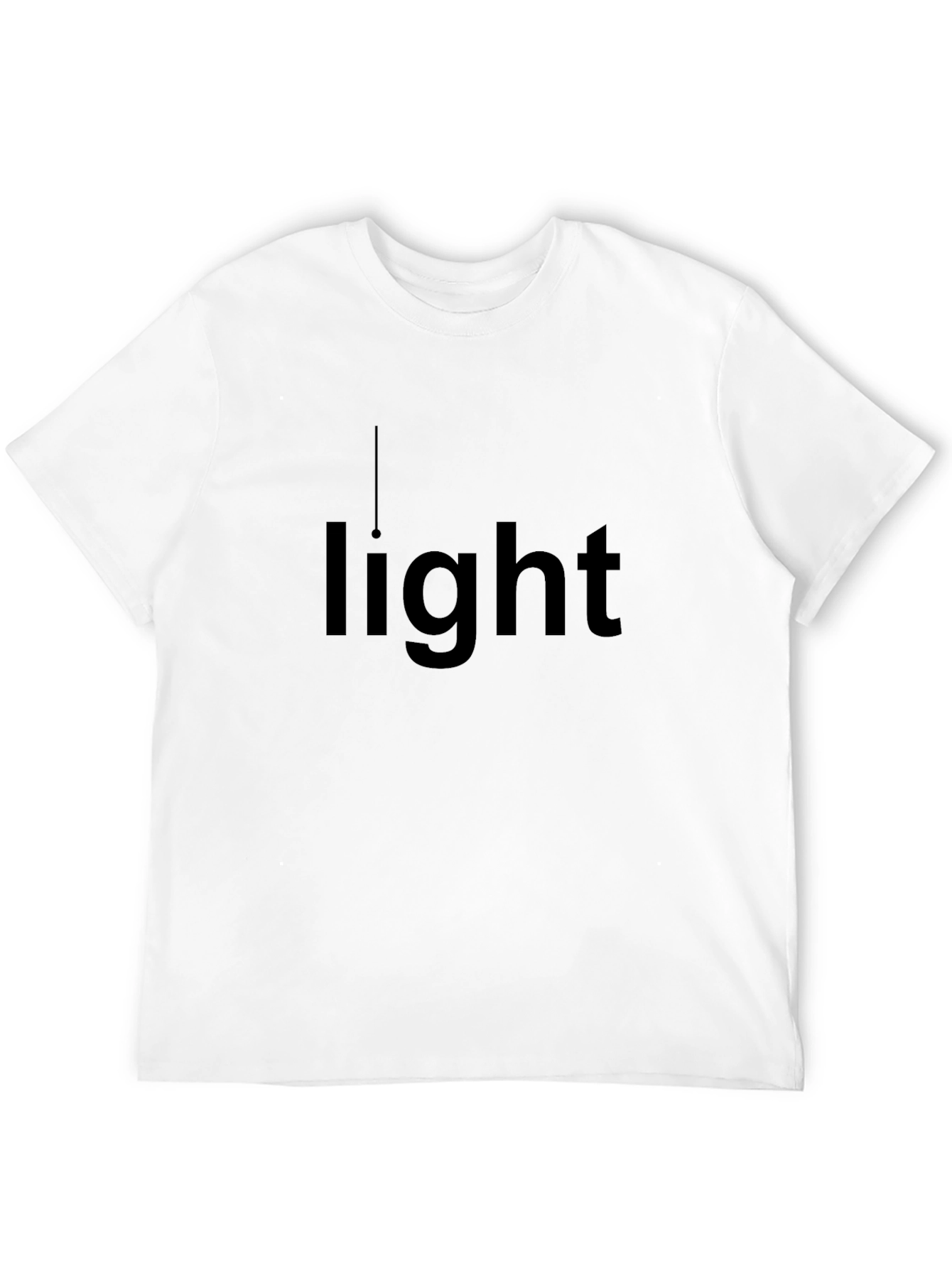 Mens Black Light Graphic Tee - Casual Comfort