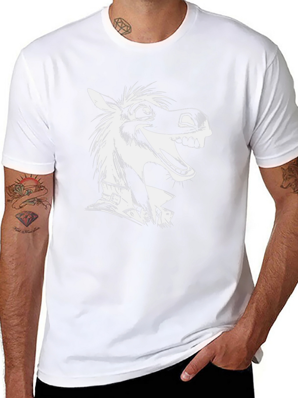 Cartoon Horse Graphic T-Shirt