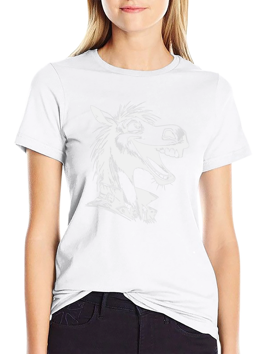 Cartoon Horse Graphic T-Shirt