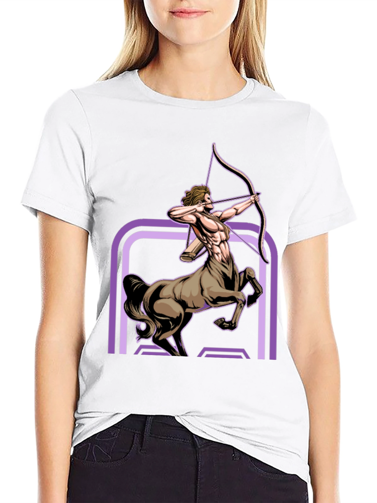 Sagittarius Centaur Graphic Tee - Black