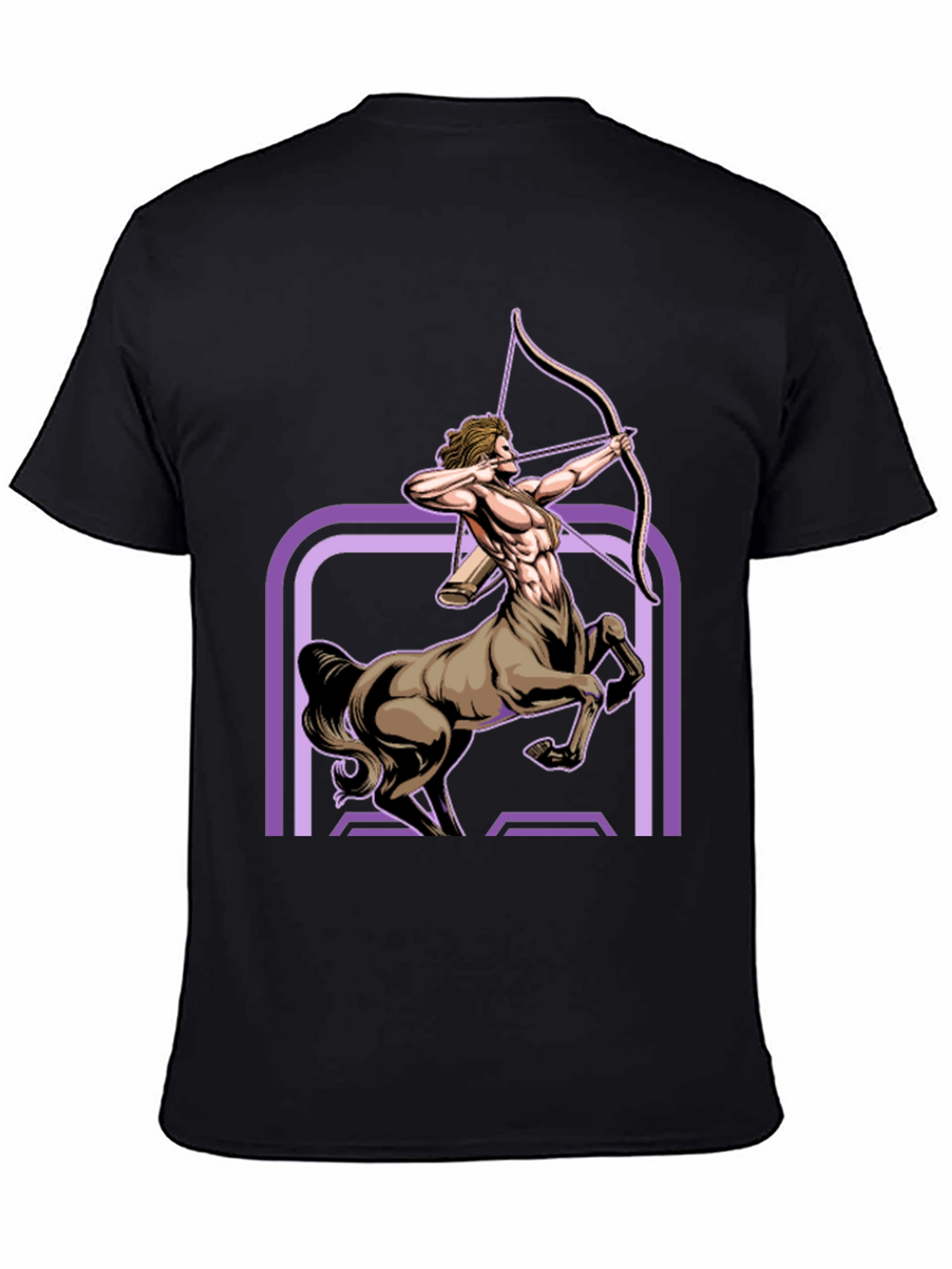 Sagittarius Centaur Graphic Tee - Black