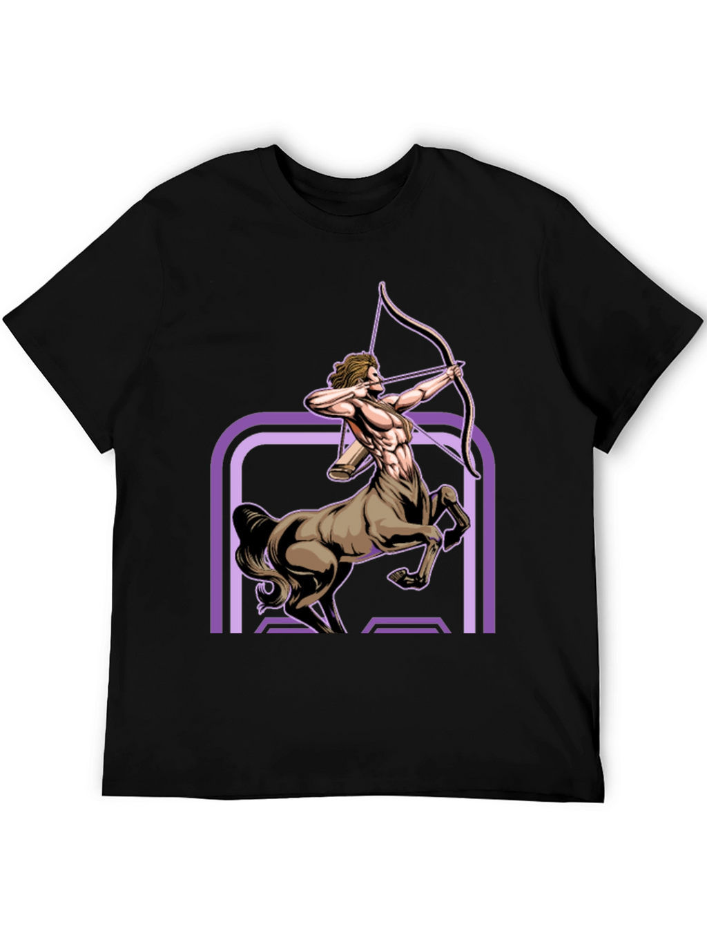Sagittarius Centaur Graphic Tee - Black