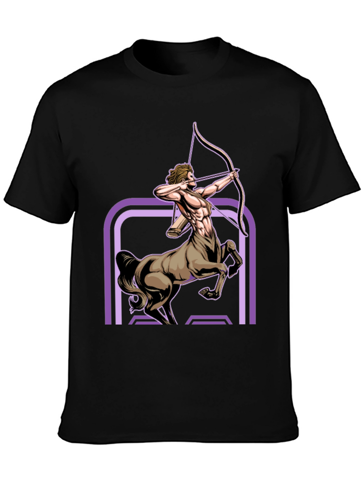 Sagittarius Centaur Graphic Tee - Black