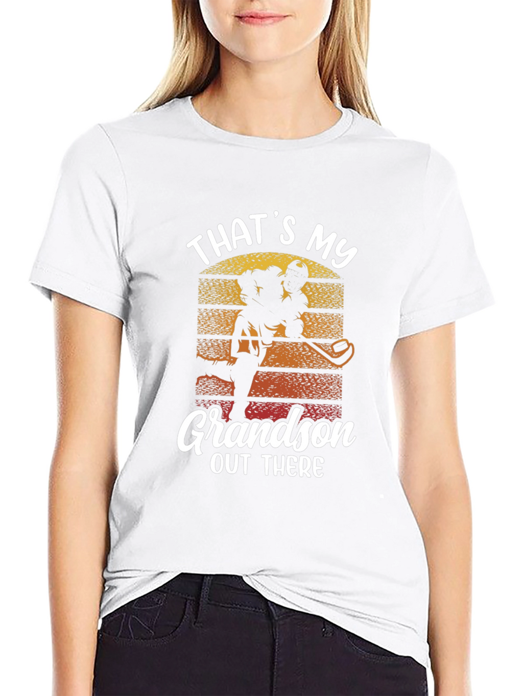Thats My Grandson T-Shirt - Hockey Silhouette