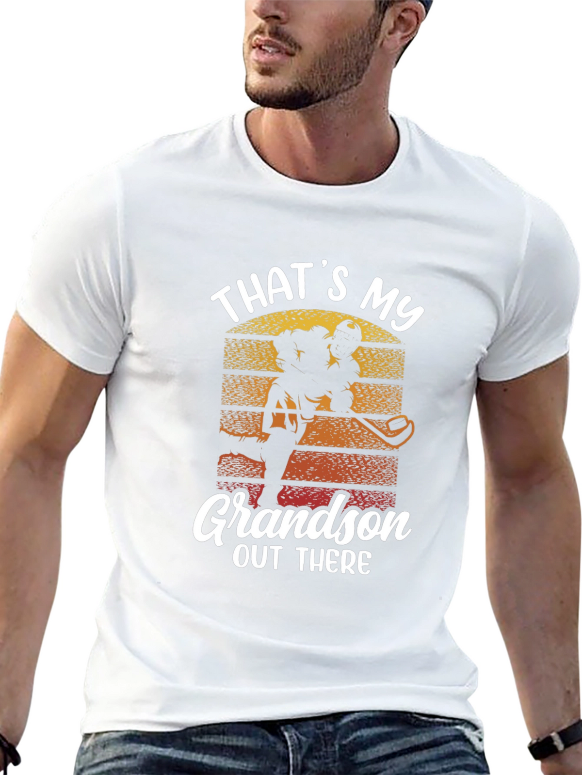 Thats My Grandson T-Shirt - Hockey Silhouette
