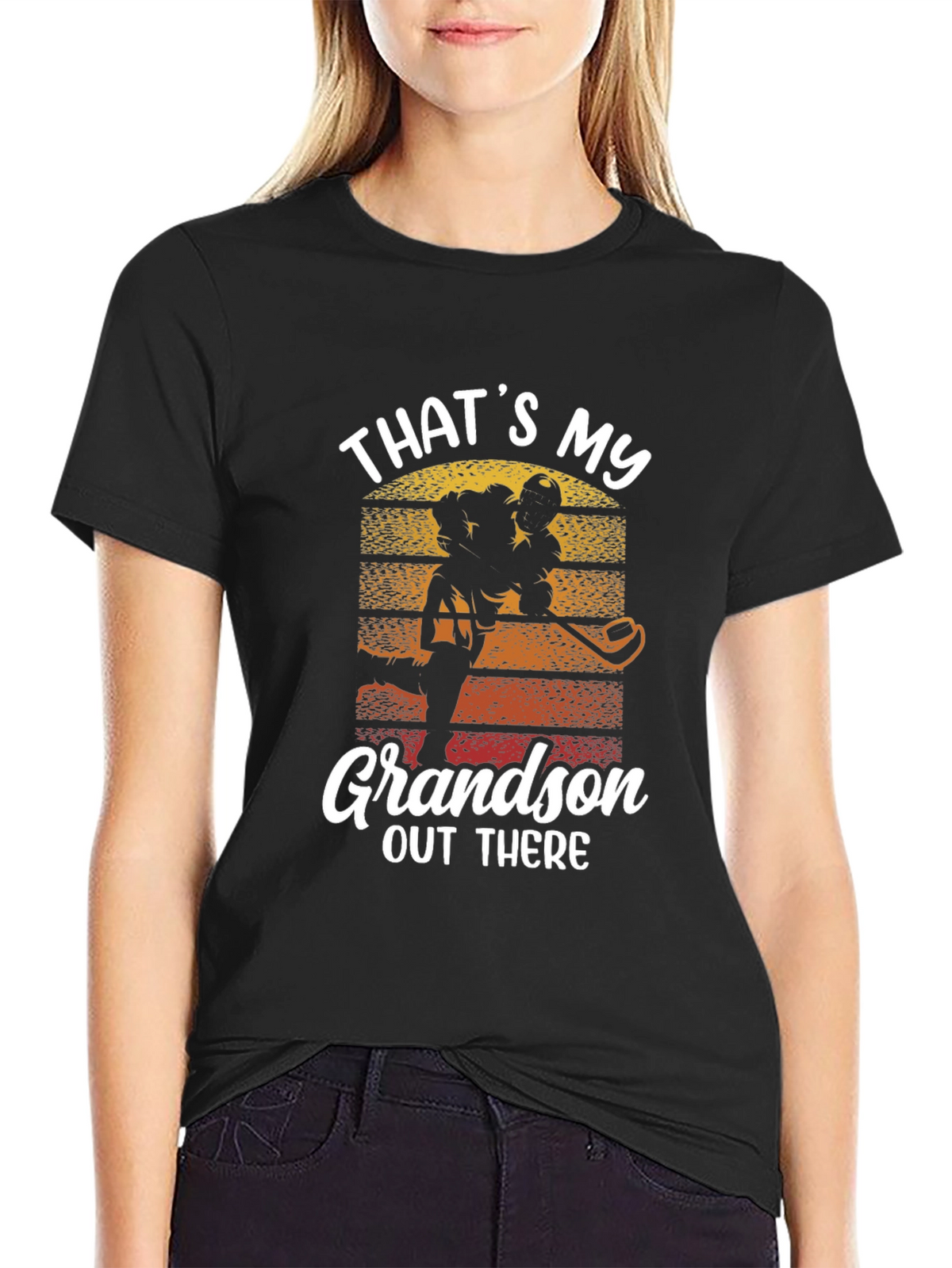 Thats My Grandson T-Shirt - Hockey Silhouette