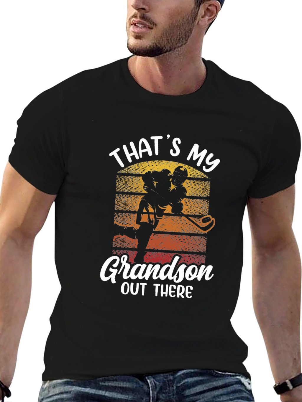 Thats My Grandson T-Shirt - Hockey Silhouette
