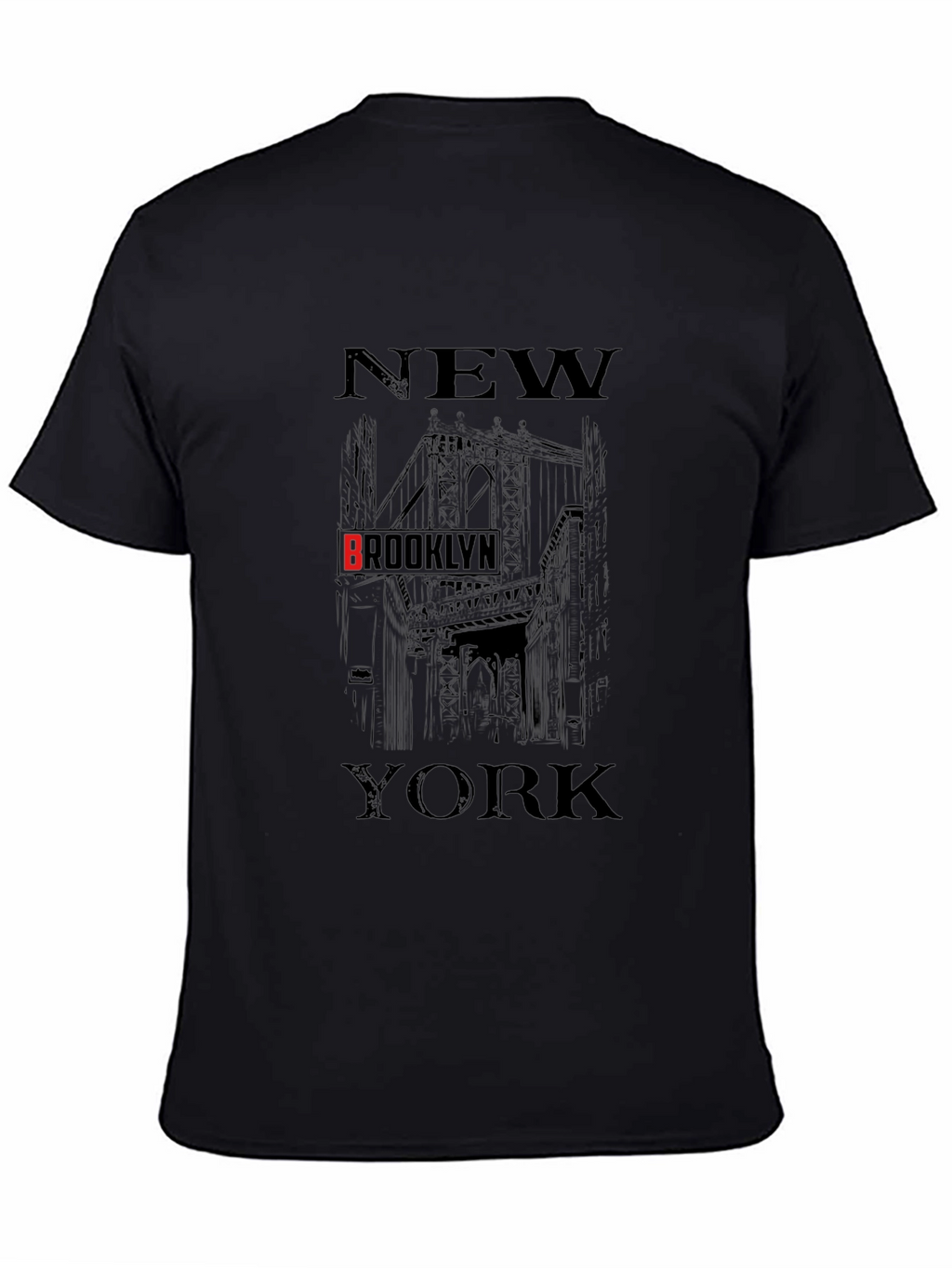 New York Brooklyn Black Graphic T-Shirt