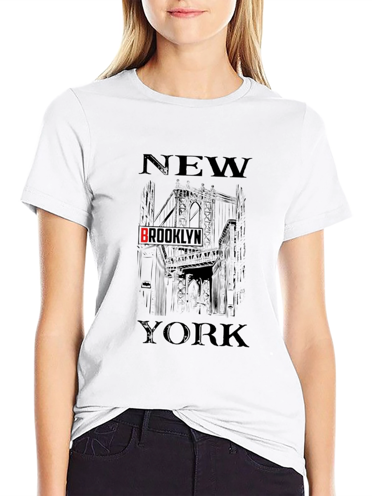 New York Brooklyn Black Graphic T-Shirt