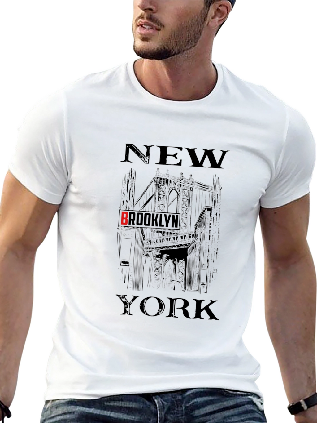 New York Brooklyn Black Graphic T-Shirt