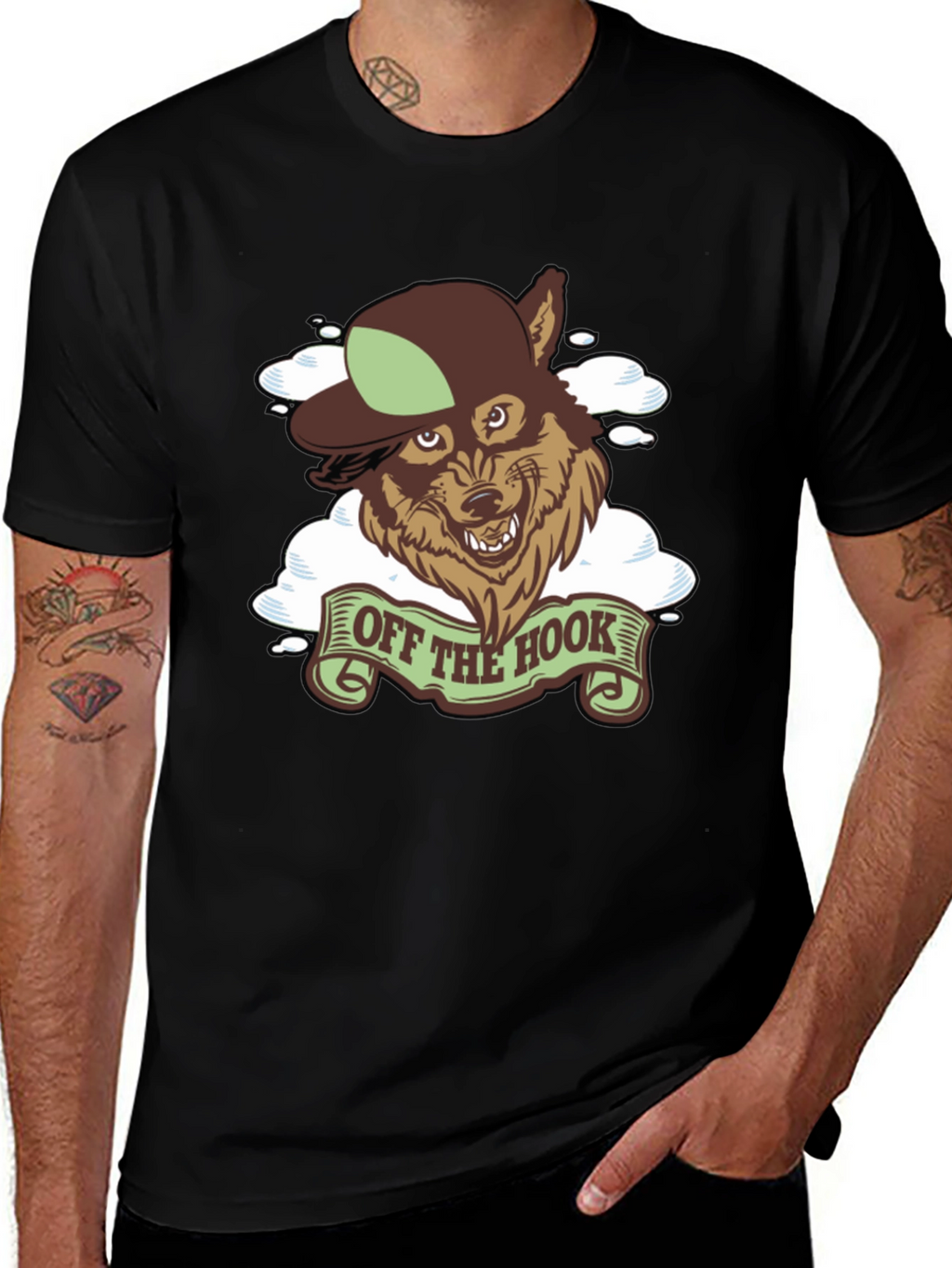 Off The Hook Wolf Graphic Tee