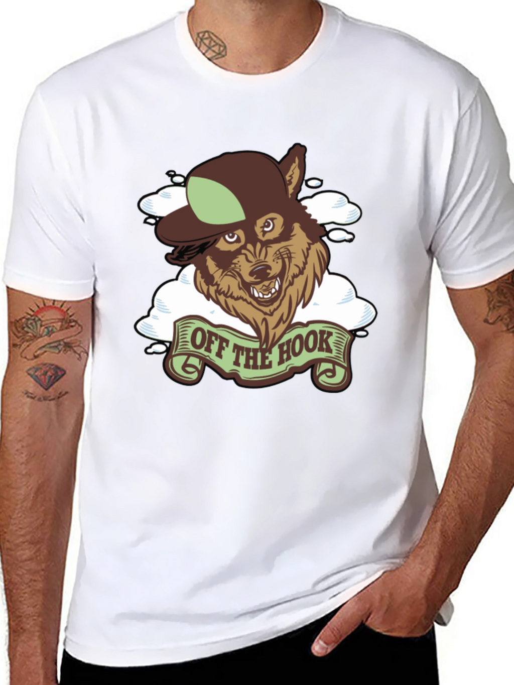 Off The Hook Wolf Graphic Tee