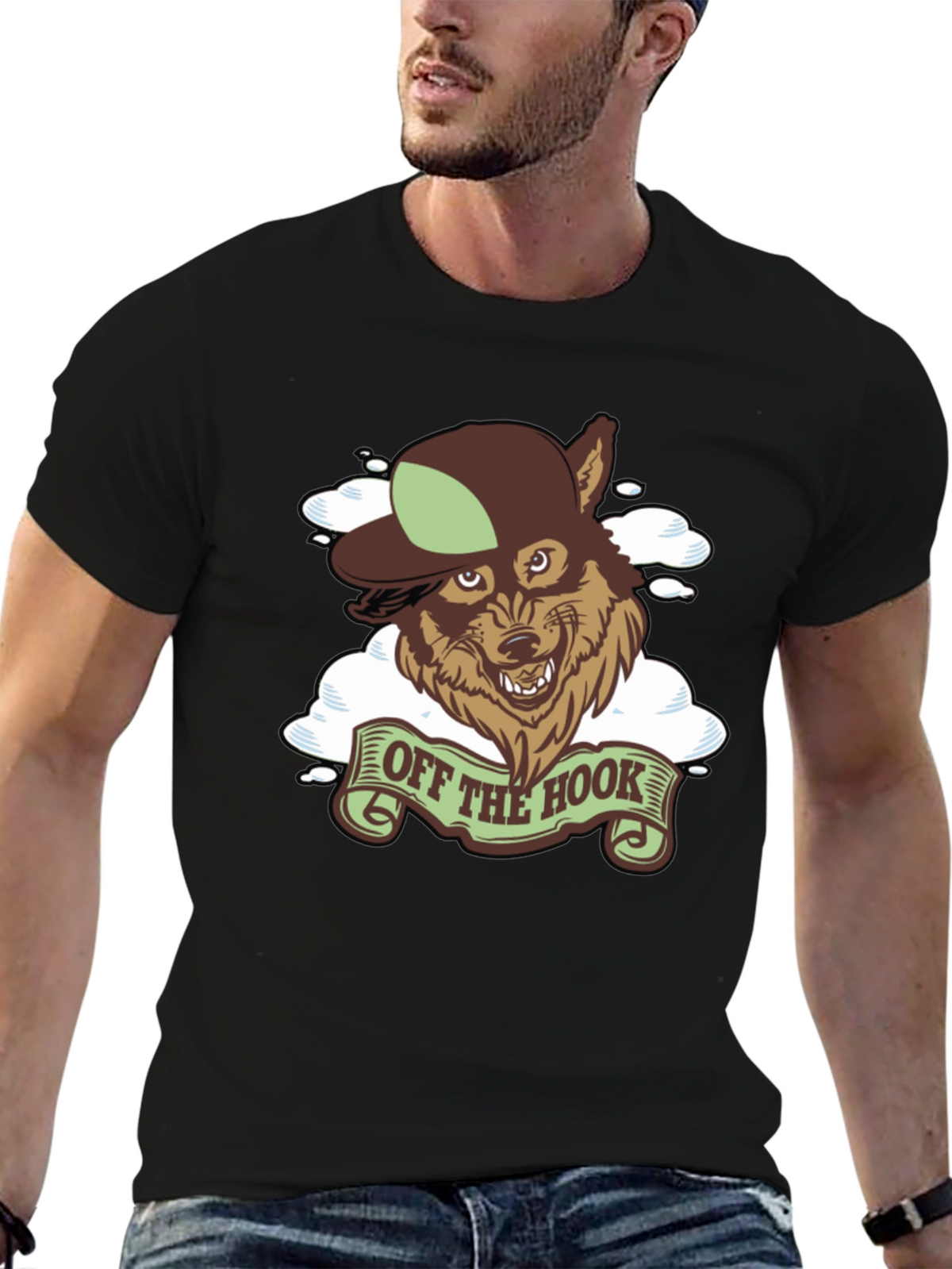 Off The Hook Wolf Graphic Tee