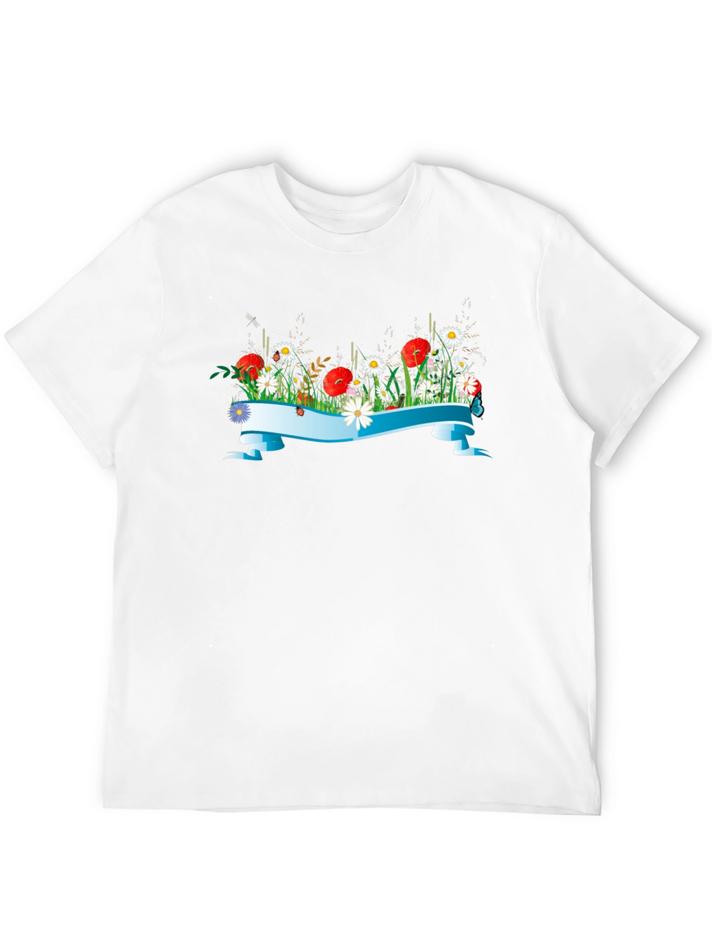 Floral Ribbon Graphic T-Shirt