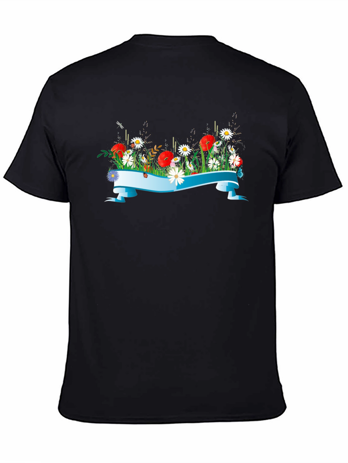 Floral Ribbon Graphic T-Shirt