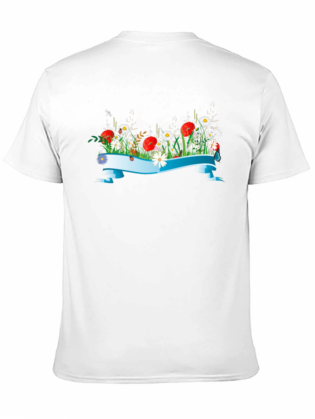 Floral Ribbon Graphic T-Shirt