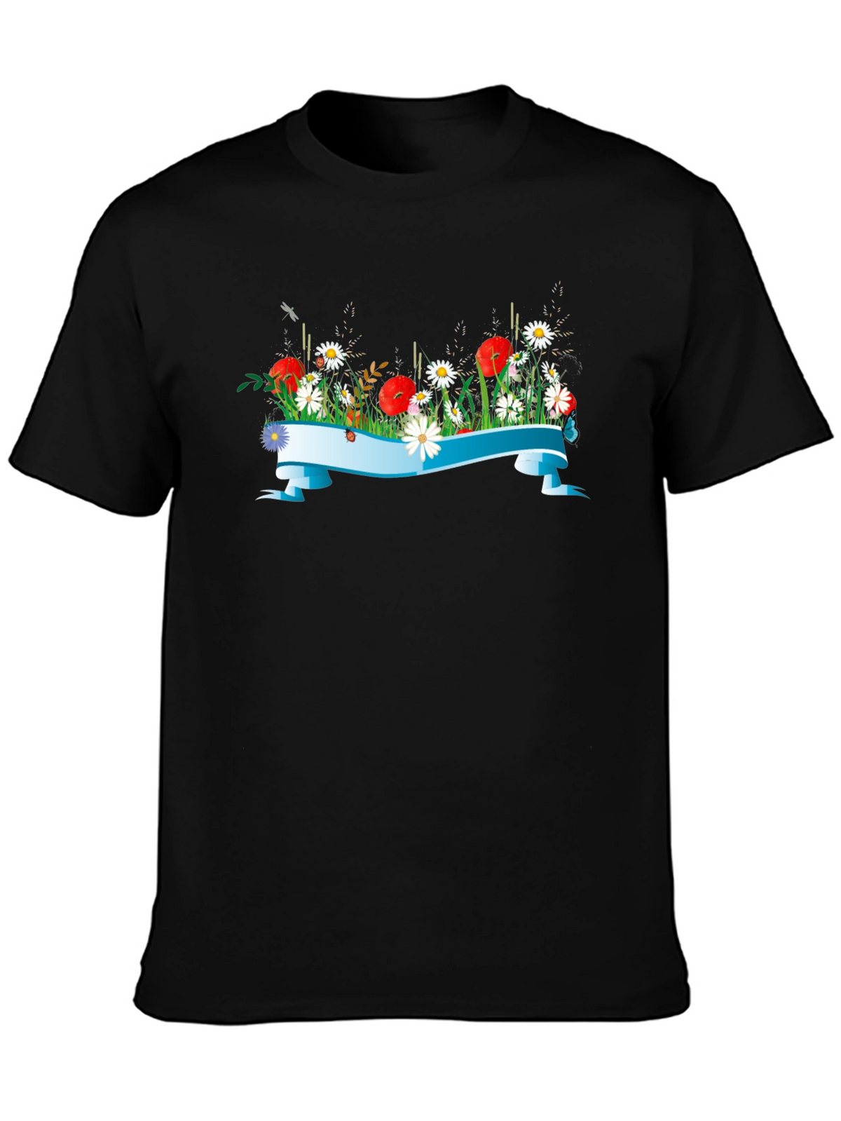 Floral Ribbon Graphic T-Shirt