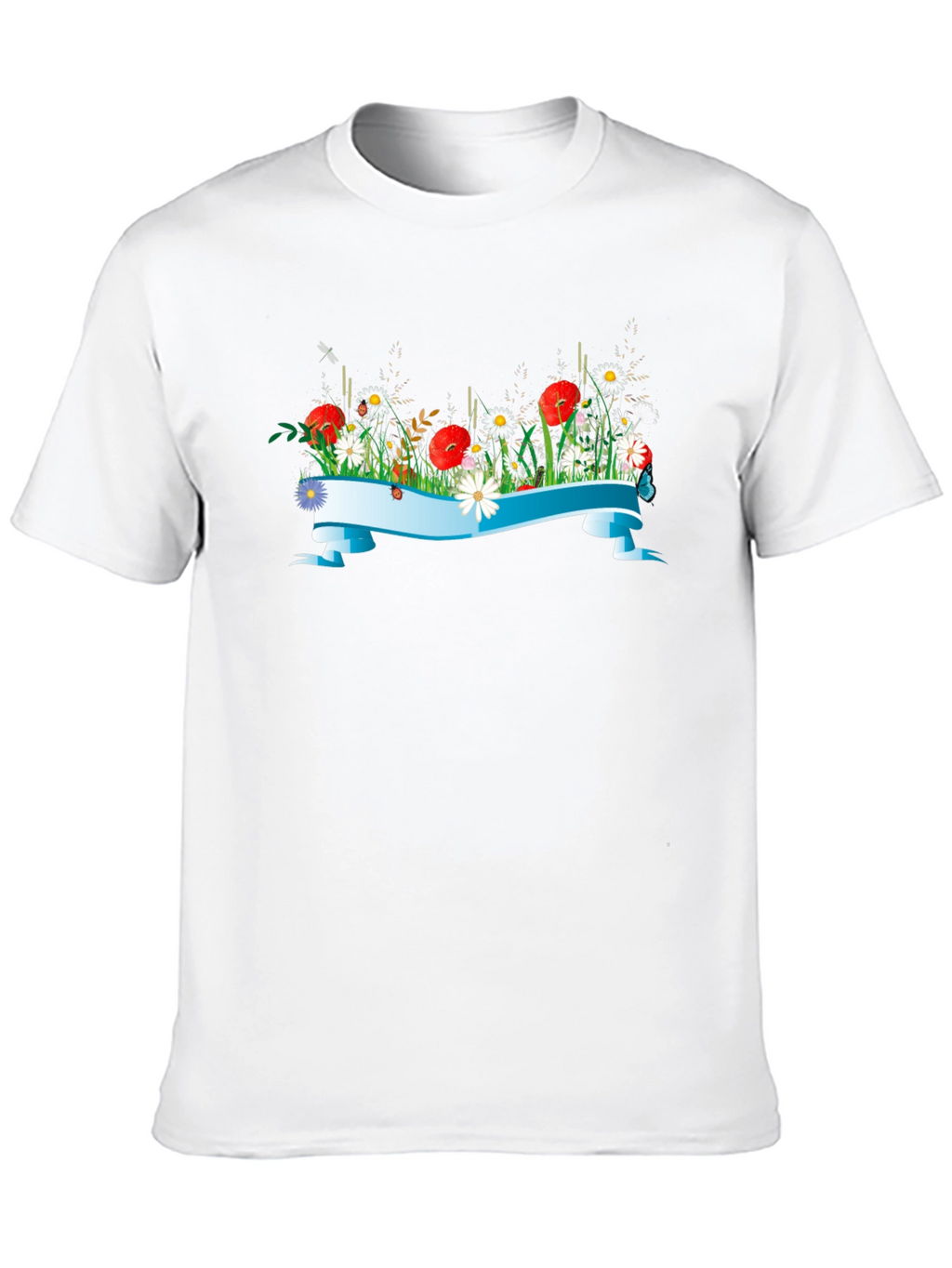 Floral Ribbon Graphic T-Shirt