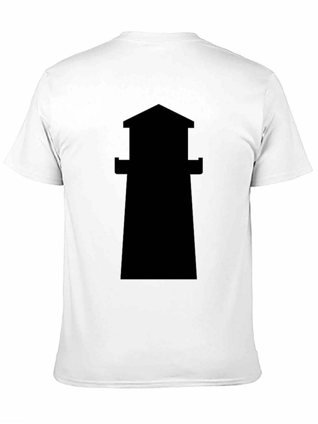 Lighthouse Silhouette Tee - Classic Black Cotton T-Shirt