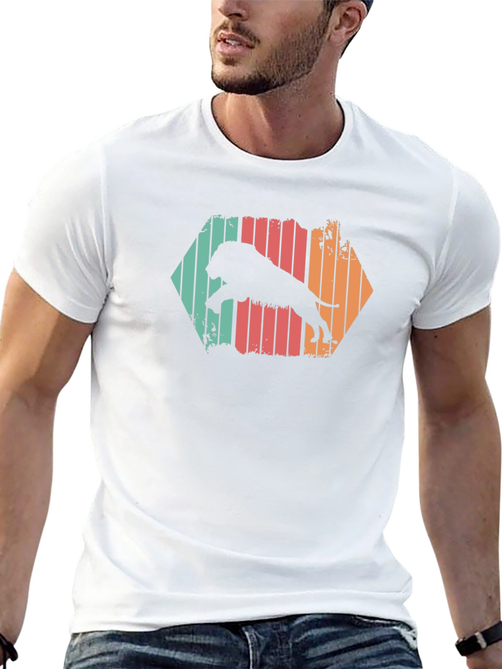 Retro Lion Graphic T-Shirt