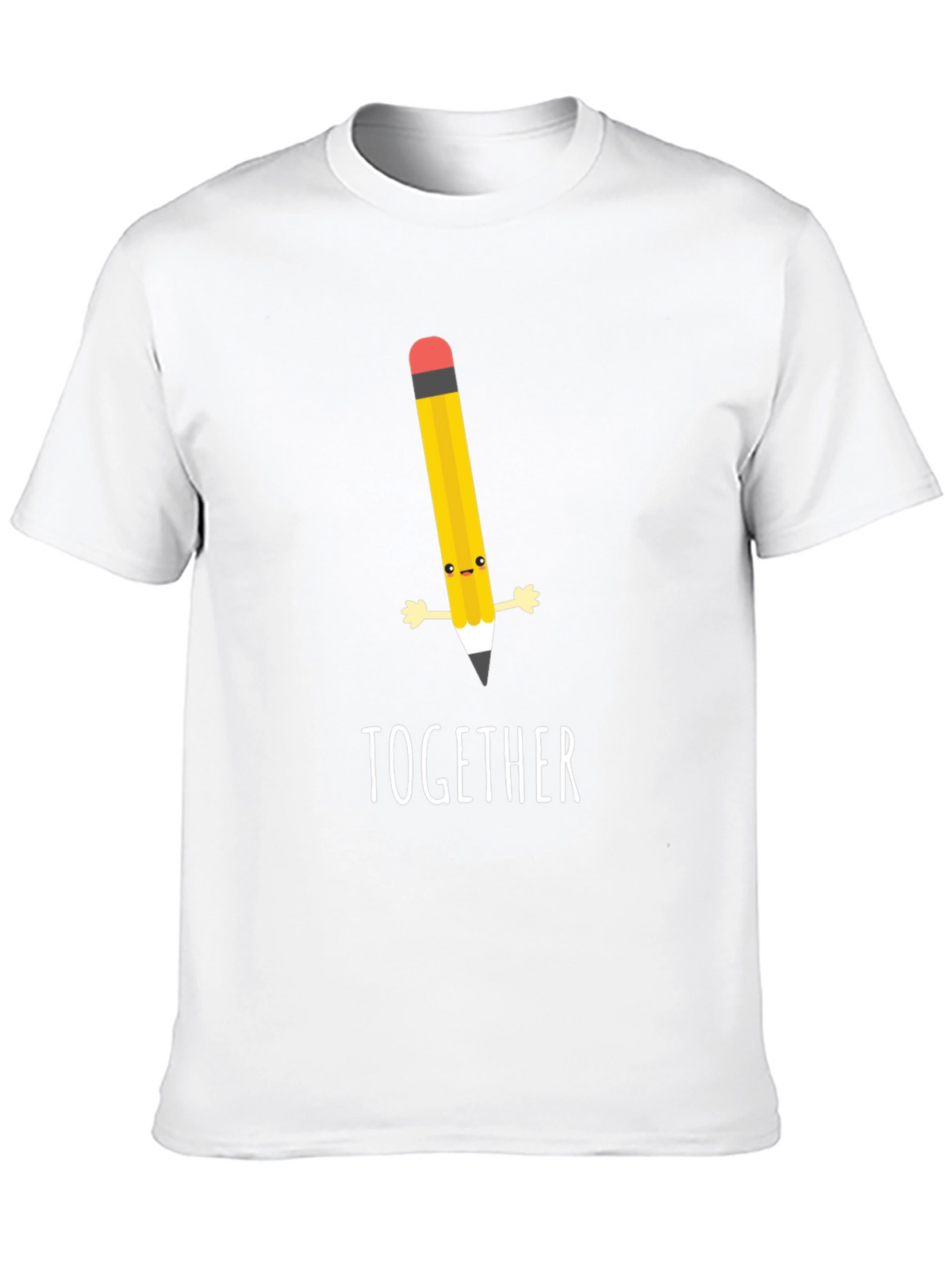 Together Pencil Graphic Black T-Shirt