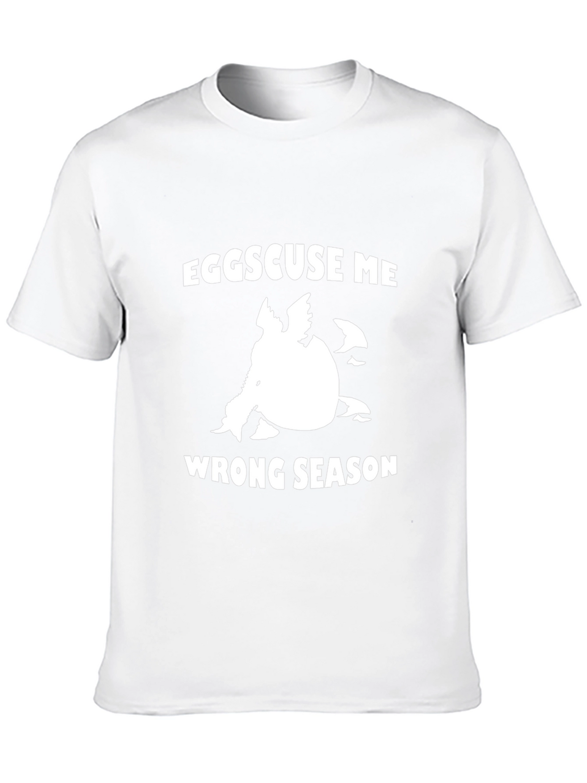 Eggscuse Me Wrong Season Black Graphic Tee