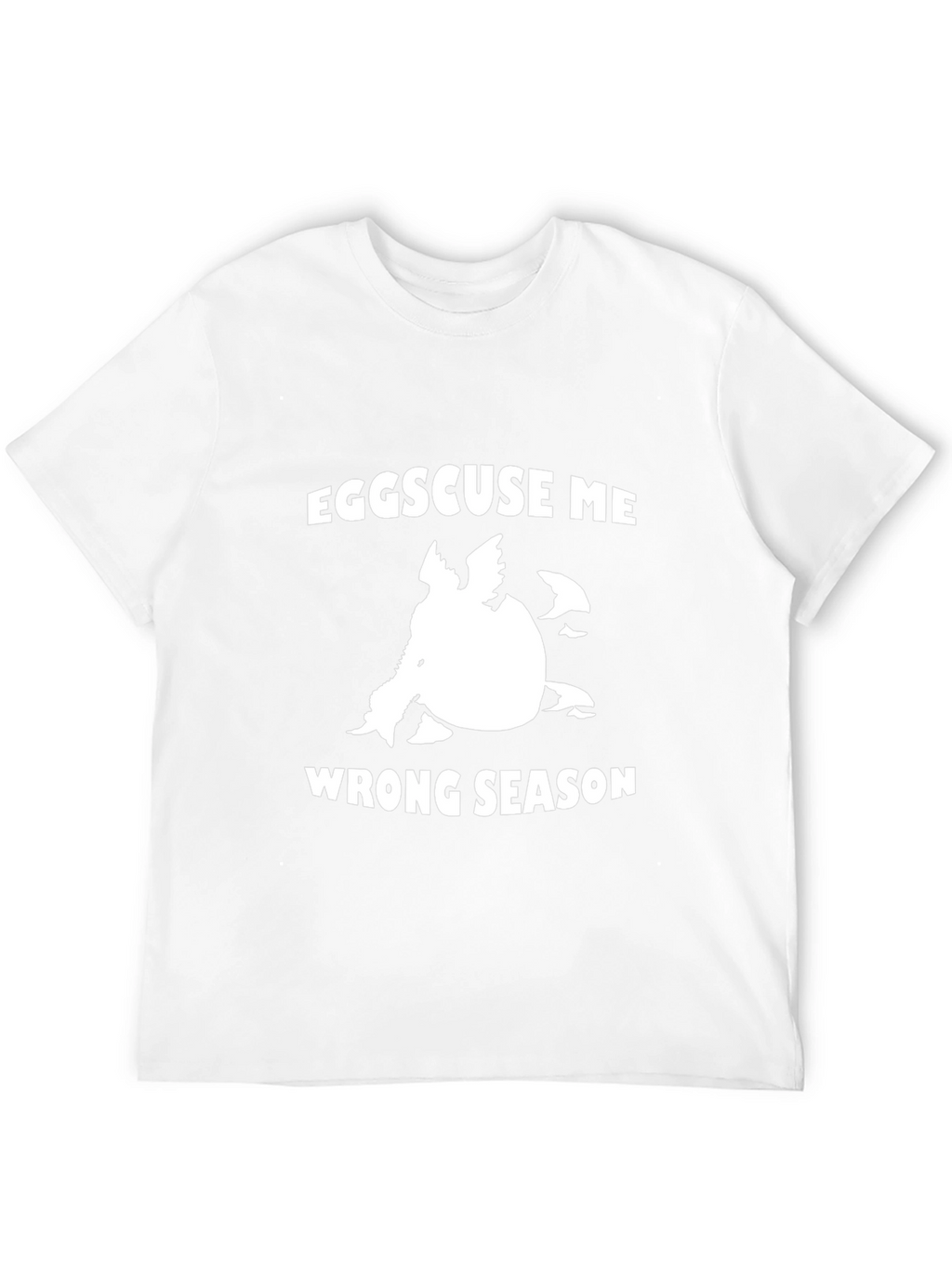 Eggscuse Me Wrong Season Black Graphic Tee