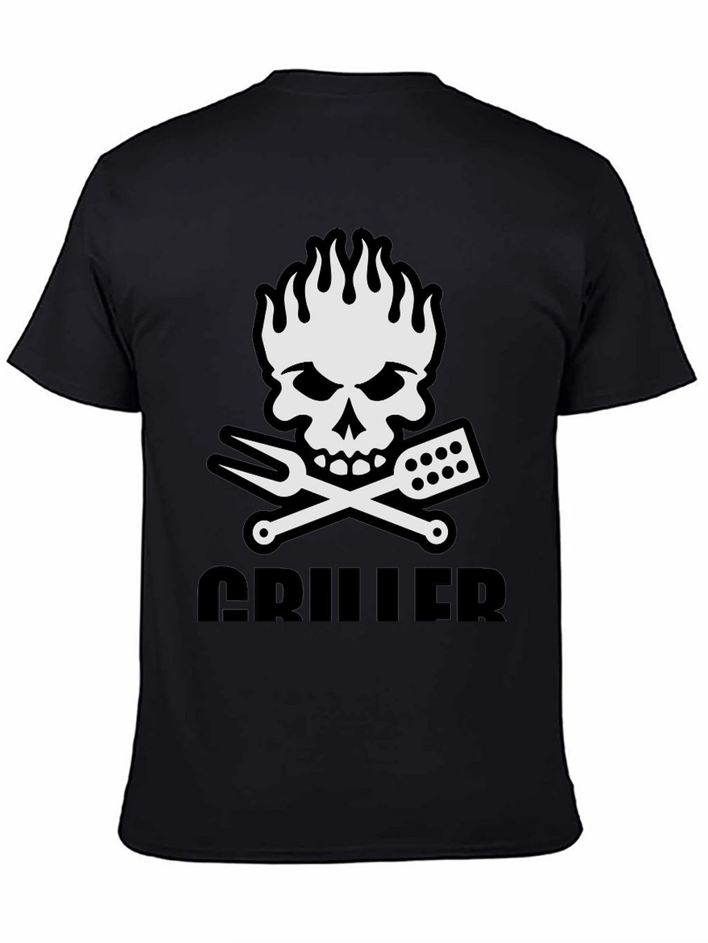 Griller Skull Graphic T-Shirt - BBQ Master