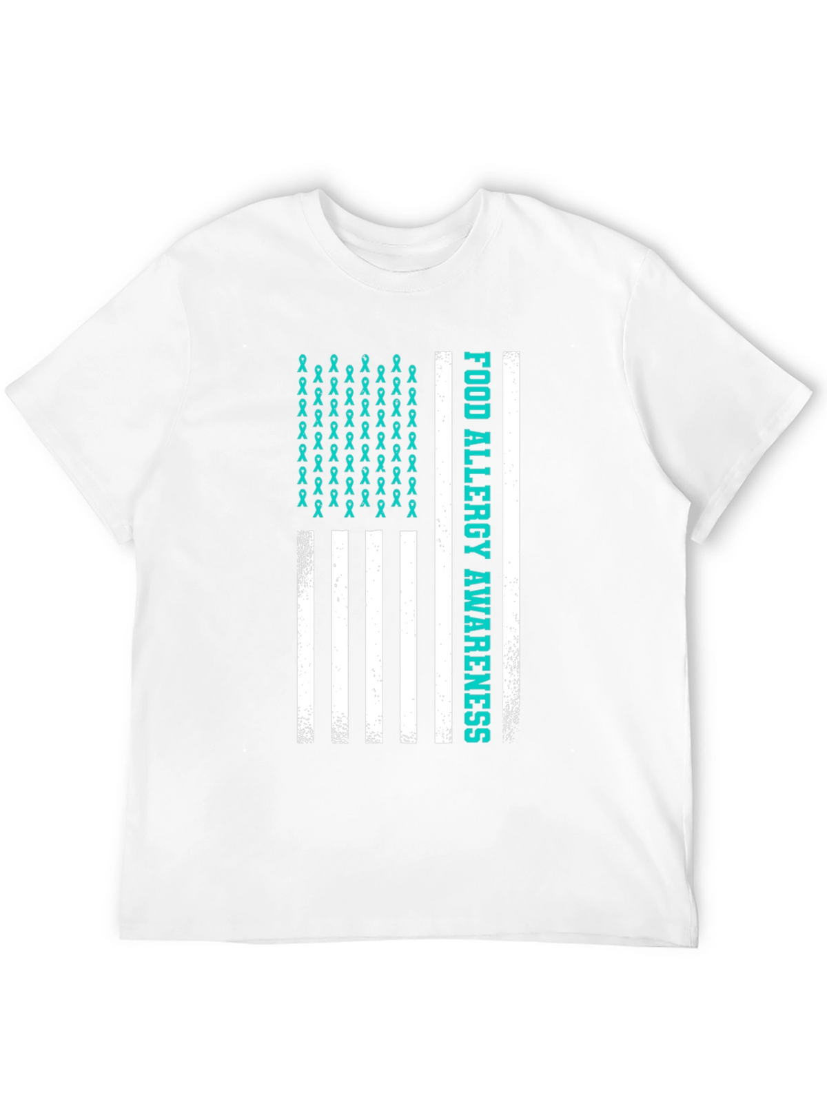 Food Allergy Awareness American Flag T-Shirt