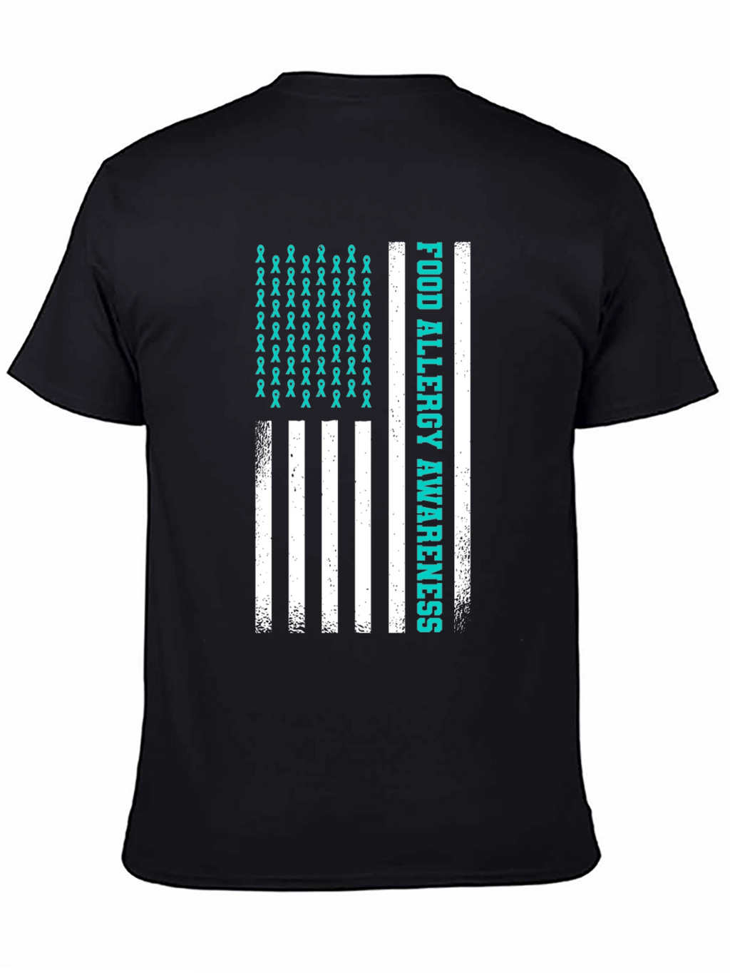 Food Allergy Awareness American Flag T-Shirt